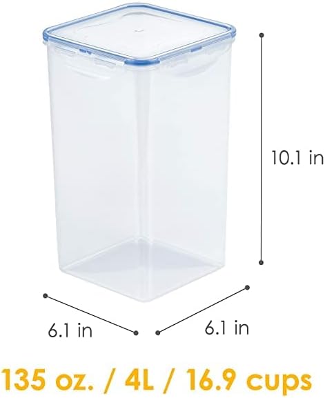 Lock & Lock Airtight Food Storage Container with Lid, 16.9 Cup (Pack of 9) - Image 2