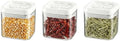 Felli Flip Tite Food Storage Container 4" Small Size Airtight Lid Lock Top, Stackable Kitchen Canister for Space Saving, Pantry Fridge Cupboard Organizer, Spice Seasoning Pet Treats Snack (0.5 qt) by Felli