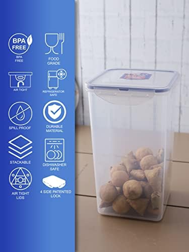 Lock & Lock Airtight Food Storage Container with Lid, 16.9 Cup (Pack of 9) - Image 4
