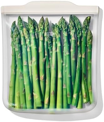 OXO Good Grips Silicone Reusable Bag - Half Gallon Bag (64 oz), Oat by Unknown