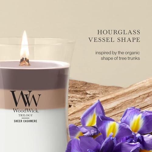 WoodWick Sheer Cashmere Tri-Scented Candle, Crackling Wick, 9.7oz - Image 4