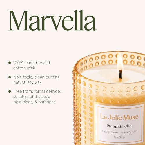 LA JOLIE MUSE Pumpkin Chai 4-Pack Scented Candles for Home, Natural Soy 55H - Image 6