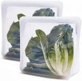 Stasher Silicone Reusable Storage Bag, Stand-Up Mega Bag, Reusable Freezer Bags,Microwave,Dishwasher,Oven Safe,Sous Vide,Premium Lunch Container,Eco Friendly,Food Storage Bags,104 oz,Clear (Pack of 2) by Stasher