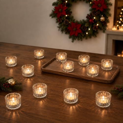 Clear Tea Light Candle Holders Set of 12,2"x 1.4" - Image 7