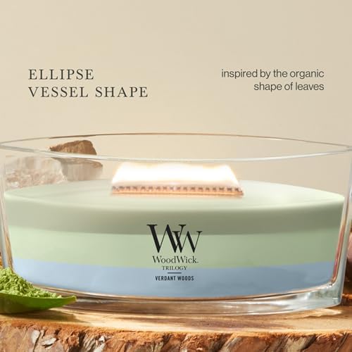 WoodWick Verdant Woods Tri-Scented Candle, Crackling Wick, 16oz - Image 4