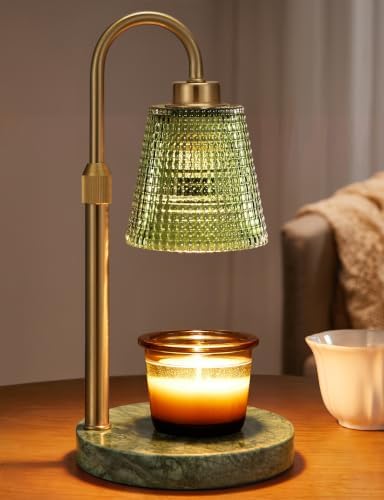 Marble Green Candle Warmer Lamp with Timer Home Decor Gifts for Women by Innqoo