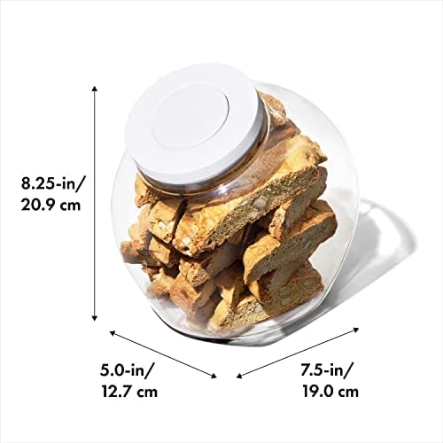 OXO Good Grips 3.0 Qt POP Medium Cookie Jar - Airtight Food Storage - for Snacks and More, White and Clear (Pack of 8) - Image 2