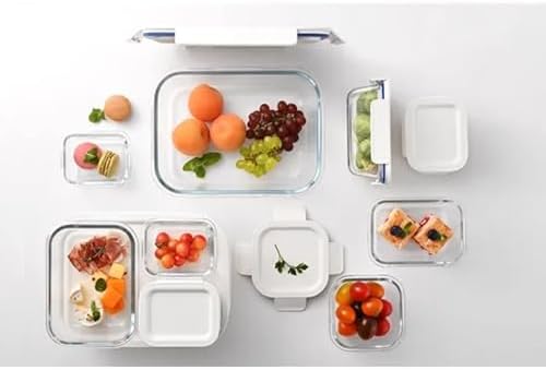 LocknLock LNG428S4W The Clear Borosilicate Glass Food Storage Containers with Lids, 8-Piece Set for Kitchen, Lunch, Meal Prep, Leftovers, Leakproof, Freezer, Microwave, and Dishwasher Safe - Image 5