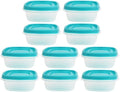 Food Storage Containers, Rubber Maid, Green, 1.25 Cup Food Storage Containers, 20 Piece Set, Easy Find Lids, 10 Containers, 10 Lids by Utensilux