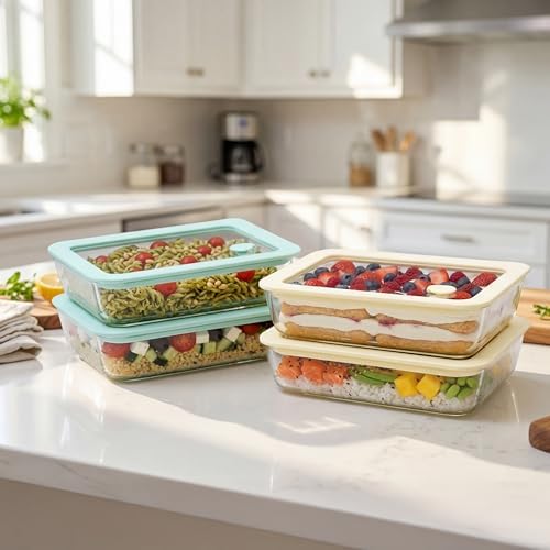 Urban Green Glass Food Container Set with Glass Lid, 4 Pack, Food Storage Containers with Airtight Lid, LeakProof, 100% Plastic Free, Meal Prep Container Set - Image 6