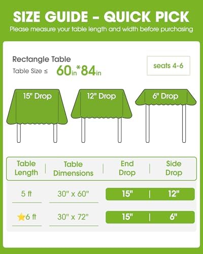 Pureegg Rectangle Linen Tablecloth Waterproof & Stain Resistant, Wrinkle-Free Table Cloth Adds Elegance and Protection, Ideal for Dining, Party, Wedding and Outdoor, 60 x 84 Inch, Sage Green - Image 4