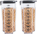 Progressive International ProKeeper+ Clear Plastic Airtight Food Baker's Kitchen Storage Organization Container Canister Set with Magnetic Accessories, 2- Piece Set (Cereal 4.5-Quart) by ProgressiveInternational
