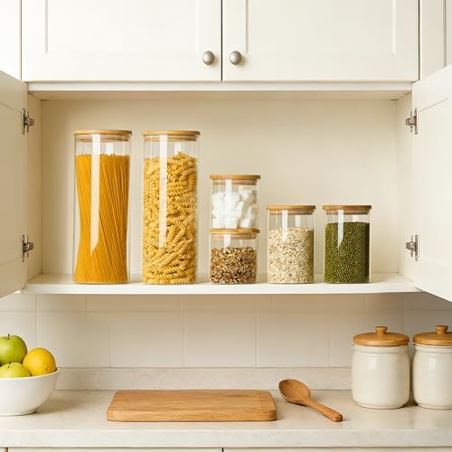 Vtopmart 74oz/27oz/20oz Glass Food Jars with Airtight Bamboo Lids, 3 Pack - Image 3
