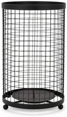 Hosley Large Candle Holder - Black Pillar Candle Cover/Sleeve, 9.75" High, Metal Rustic Farmhouse Decor, Candle Shade for Spa Aromatherapy, Weddings, Home Office, Candle Garden by HOSLEY