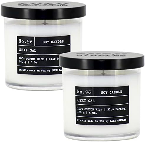Lulu Candles | Sexy Gal | Luxury Scented Soy Jar Candle | Hand Poured in The USA | Highly Scented & Long Lasting (6 Oz. 2 Pack) by LULUCANDLES