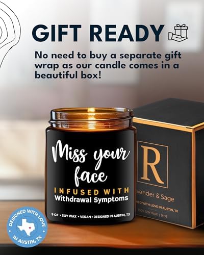 Funny Friendship Candle, I Miss Your Face Funny Gifts for Friends - Image 4