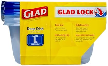 Glad GladWare Deep Dish Food Storage Containers, 64 Oz, 3 Count (Pack of 6) - Image 6
