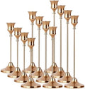 4 Sets(12 Pcs) French Gold Tapered Candle Holder,Candlestick Tall Metal Candlestick Holders for Table Centerpiece Home Decor for Wedding Fireplace Mantel Housewarming Gift Fits 3/4 Inch Thick Candles by Unknown
