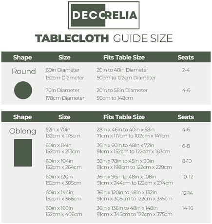 Decorelia Christmas Faux Linen Round Tablecloth, Decorative Fabric Waterproof Texture Farmhouse Table Cloth Cover for Dining Kitchen Party Indoor Outdoor Use (60 Inch, Round (2-4 Seats), Dark Green) - Image 6