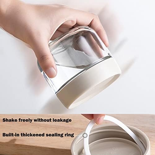 Glass Jar with Scew Lid, Overnight Oats Jars, Condiment Salad Dressing Sauce Meal Prep Containers, 10oz Wide Mouth Food Jars for Baby Food Snacks Sugar Spice, Glass Food Storage Containers Airtight - Image 6