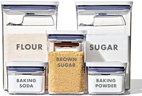 OXO Good Grips 8-Piece Prelabeled Baking POP Container Set by Unknown