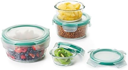 OXO Good Grips 8 Piece Smart Seal Airtight Glass Round Container Set by Unknown