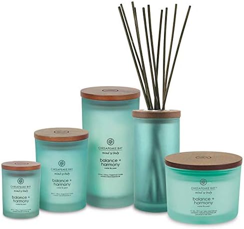 Chesapeake Bay Balance + Harmony Scented Candles Water Lily Pear Fragrance Medium Size Natural Soy Wax 50 Hours Burn Time Pack of 2 - Image 3