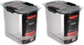 Rubbermaid Brilliance Airtight Food Storage Container, Perfect for Pantry Staples, Clear/Grey, 12 Cup (Pack of 2) by Rubbermaid