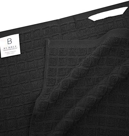 Premium Kitchen Towels 6 Pack 100% Cotton 20"x28" Dish Towels Black Check - Image 5