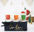 Lulu Candles Holiday, Pineapple Evergreen & Pumpkin Chai, 2.7 Oz Gift Set by LULUCANDLES