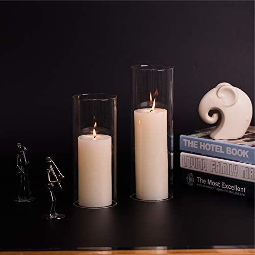 WGVI Hurricane Candle Holder Sleeve, Wide 6", Height 14", Clear Glass Cylinder Candleholder, Chimney Tube, Open Ended Candle Shade, 6 Pieces Bulk - Image 5