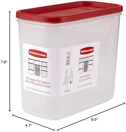 Rubbermaid 16-Cup 16C Dry Food Container, Clear - Image 7