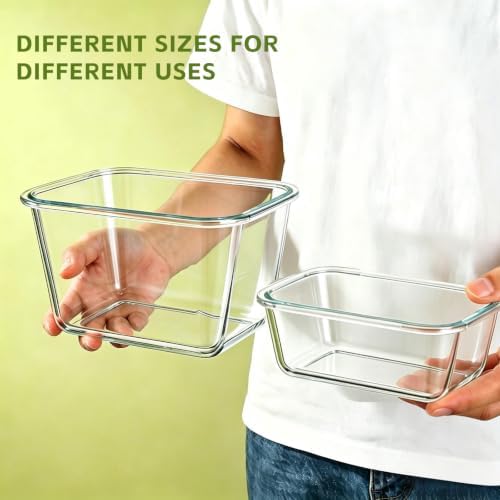 Extra Large Glass Storage Containers with Lids, 85oz & 22oz 4 Pack - Image 2