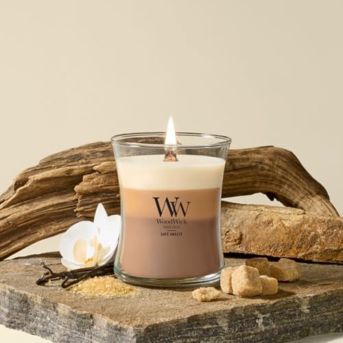 WoodWick Café Sweets Trilogy Tri-Scented Candle, Crackling Wick, 9.7oz - Image 2