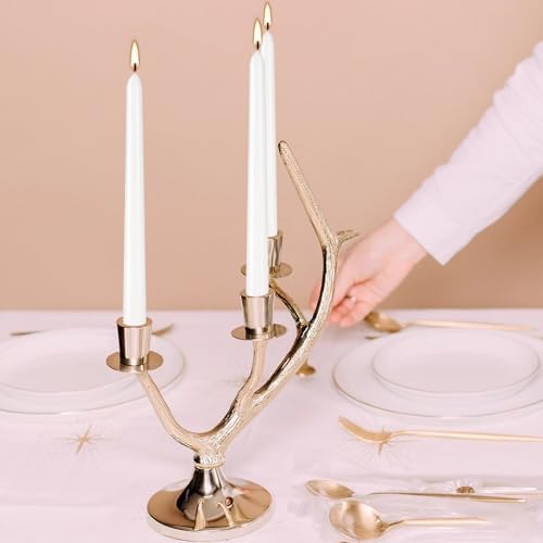 YOROXRG 100Pack White Taper Candles, 7-8 Hours Burn Time, Unscented, Smokeless and Dripless, 0.75 x 10 Inch Dinner Candle Set for Household, Wedding, Party and Home Décor Candlesticks - Image 5
