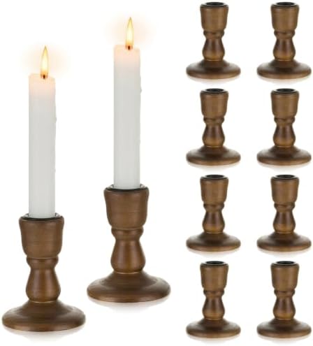 Wooden Candlestick Holders Rustic: Farmhouse Taper Candle Holder by CreatedforWeddingsandHome