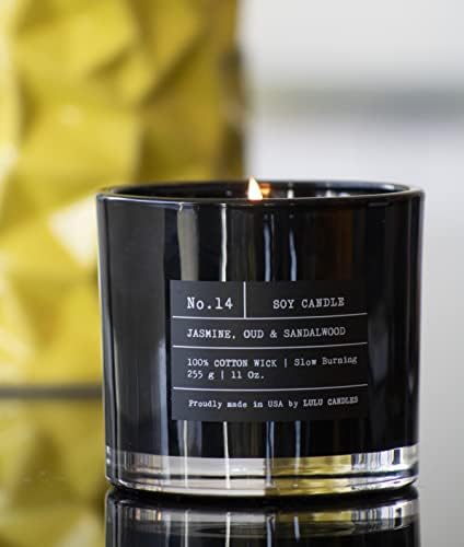 Lulu Candles Jasmine, Oud & Sandalwood Soy Blend Jar Candle, 11 Oz. - Image 3