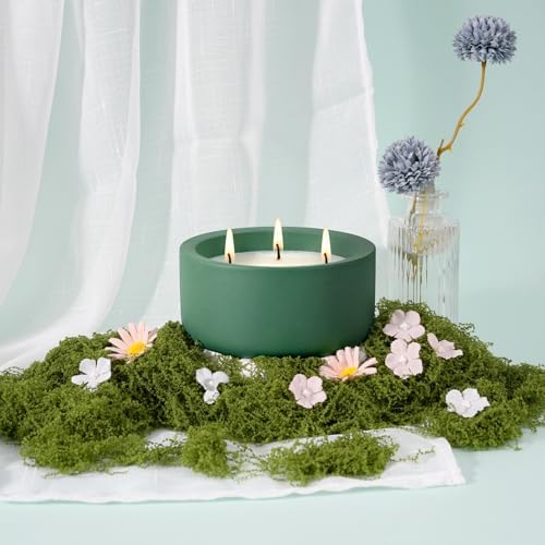 Viyffo 20oz Large Scented Candle - Lemongrass & Bergamot, 3 Wick Home Scented Candle for Women and Men, Non Toxic Soy Candle, Green Ceramic Jar, Luxury Home Fragrance, Room Décor & Birthday Gift - Image 7
