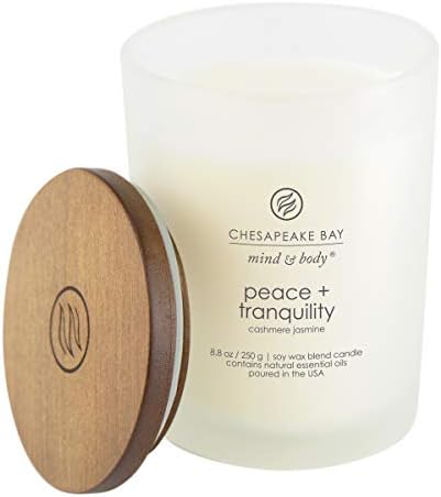 Chesapeake Bay Candle Peace + Tranquility (Cashmere Jasmine) Scented Candles Medium Size 2-Pack Perfect for Home Décor Relaxation and Gifting - Image 2
