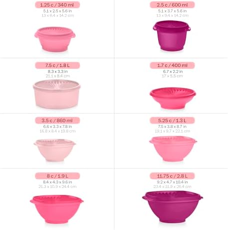 Tupperware Heritage 36-Piece Vintage Pink Set (18 Containers, 18 Lids) - Image 7