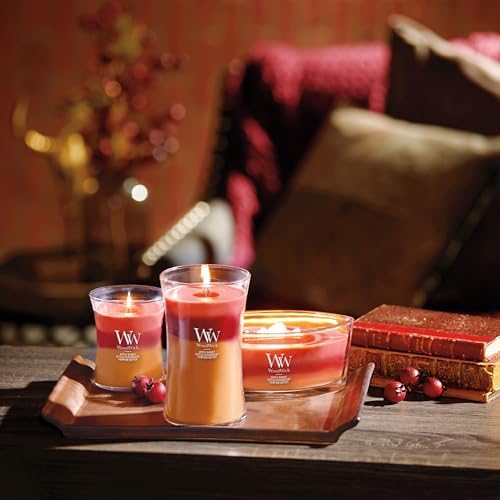 WoodWick Autumn Harvest Trilogy Tri-Scented Candle, Crackling Wick, 16oz - Image 4