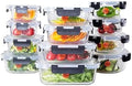 24pcs Set Food Storage Containers (12 Airtight & 12 Lids) | Glass Meal Prep Containers | Lunch Box | BPA Free, Leakproof Lids, Dishwasher, Microwave & Freezer Safe for Kitchen by Unknown