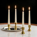 NUPTIO Taper Candle Holders Gold: Small Solid Aluminum Candlstick Holders by Nuptio