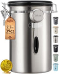 Veken Coffee Canister,39OZ, 2.2lbs,Large Airtight Stainless Steel Container by Veken