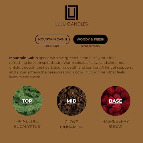 Lulu Candles | Mountain Cabin | Smells Like Outdoors & Pine | Luxury Scented Soy Jar Candle | Hand Poured in The USA | Highly Scented Long Lasting (9 Oz.) - Image 3