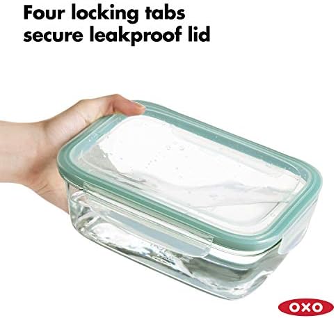 OXO Good Grips 8 Cup Smart Seal Airtight Glass Rectangle Container - Image 2
