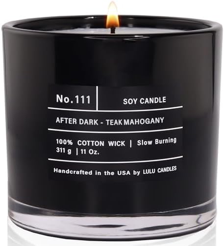 Lulu Candles | After Dark - Mahogany Teak | Smells Sexy & Mysterious | Luxury Scented Soy Jar Candle | Hand Poured in The USA | Highly Scented Long Lasting (11 Oz.) by LULUCANDLES