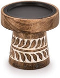 Kimona Candlestick Holders Round Turned Candle Holders for Candles Farmhouse Decorative Candelabras for Table Centerpiece & Home Décor (4" x 4" x 4") by Unknown