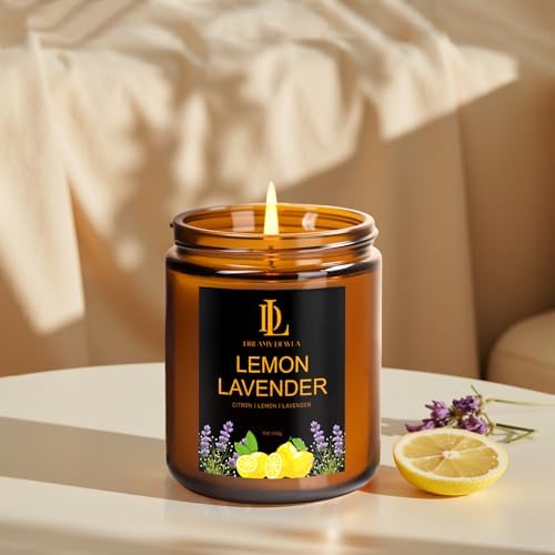 Lemon Lavender Candles, Lemon Lavender Scented Candle, Mother's Day Candle Gifts for Women, Soy Candles for Home Scented, 7oz 50 Hours Burn, Home Décor - Image 4