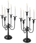 2 Pcs 20 Inch Black Candelabra Halloween Decorations, Retro by Ferrochef